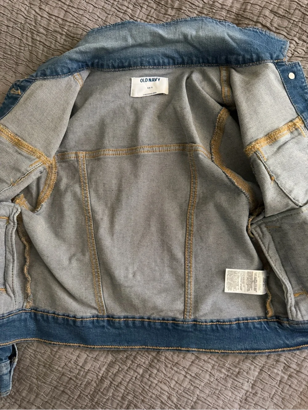 Girls Old Navy Light and Medium Blue Denim Jacket